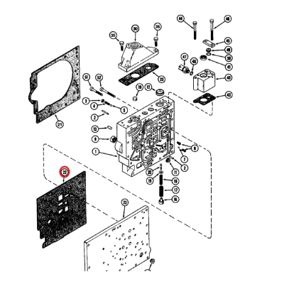 Uszczelka skrzyni 1994584C2 do Case Magnum